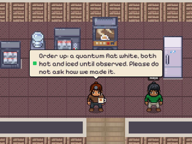 Barista in an example Nocville office: None — this character brings conversation and animation.